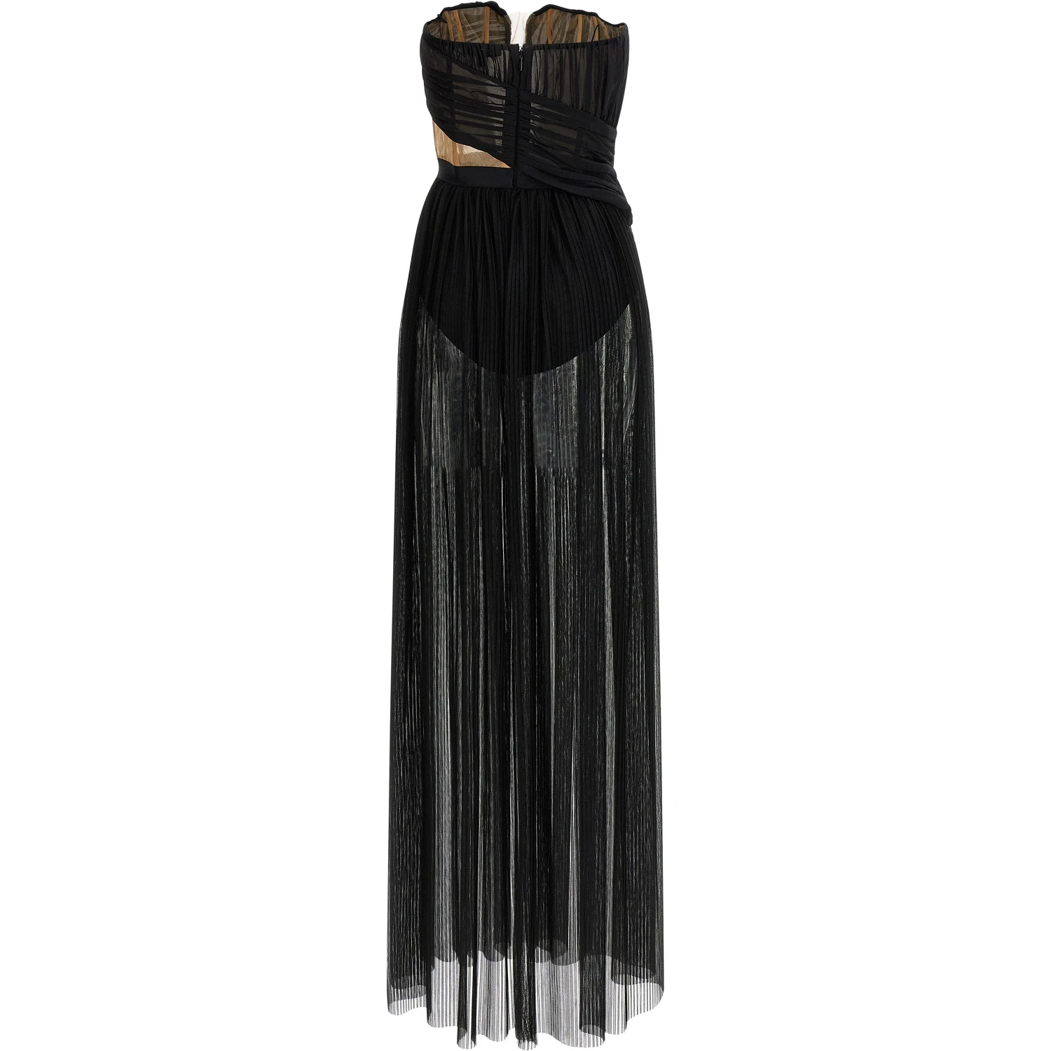 Black Viscose Long Dress