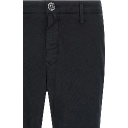 Blue Cotton Chino Pants