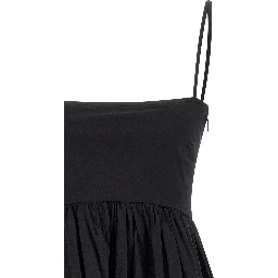 Black Cotton Short Dress