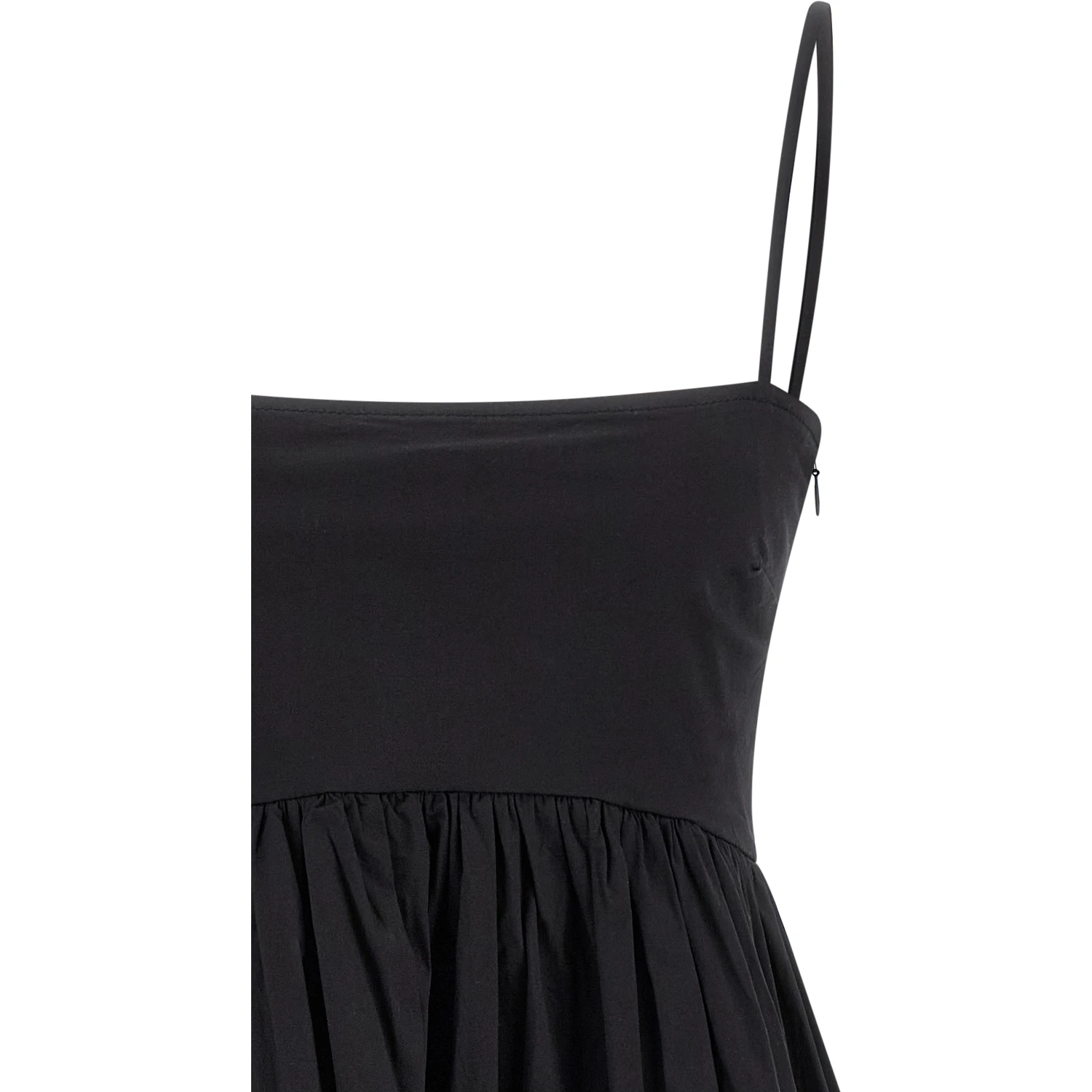 Black Cotton Short Dress