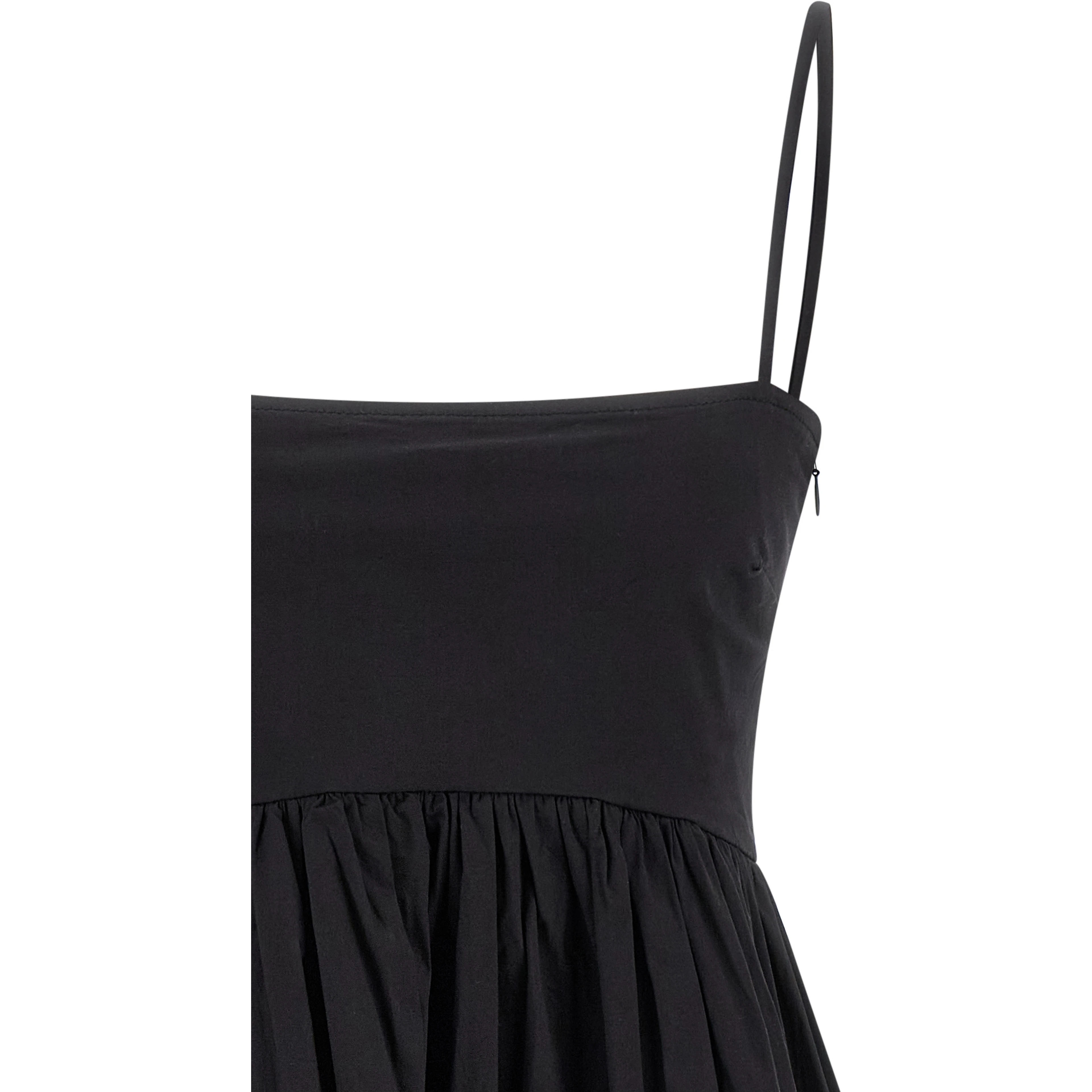 Black Cotton Short Dress