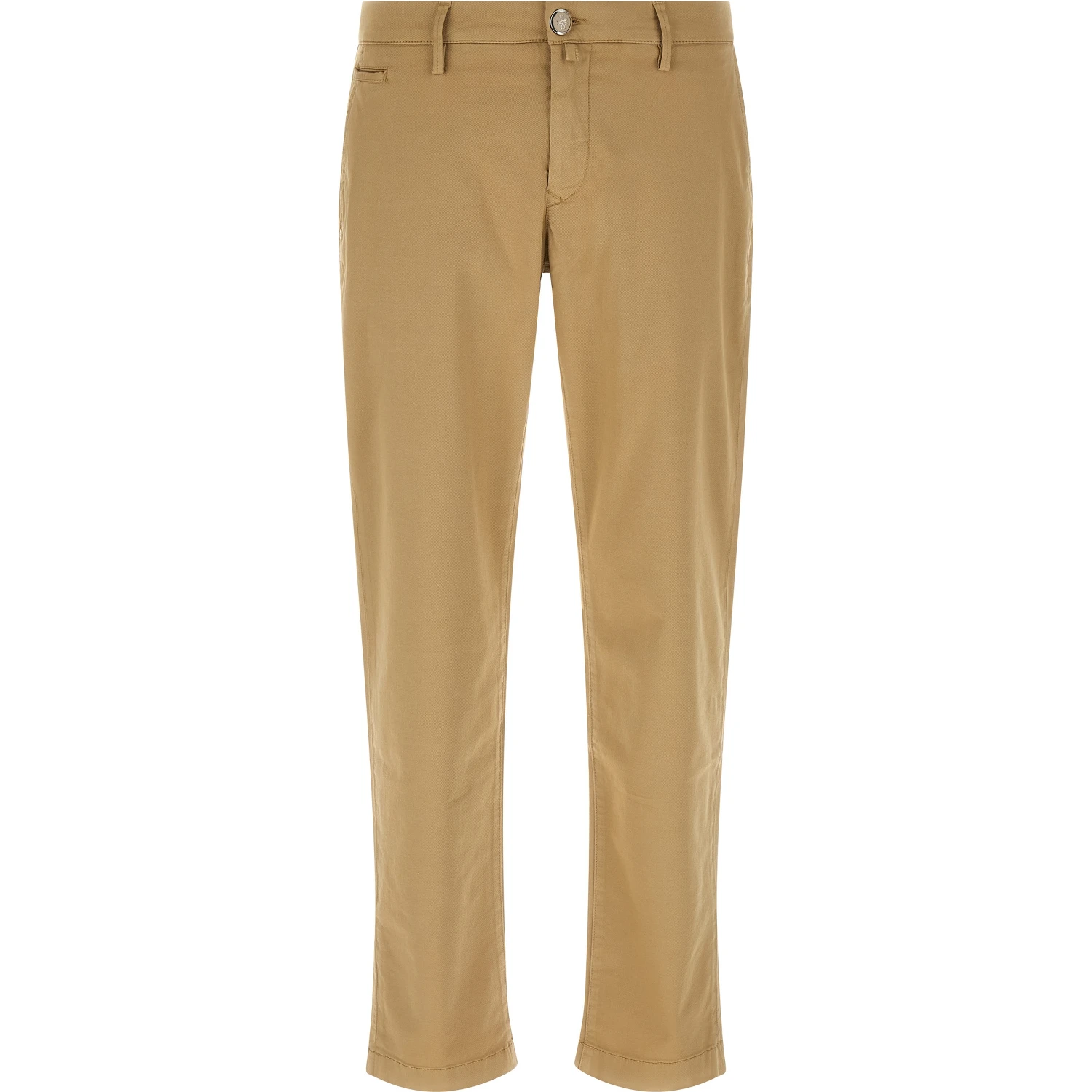 Beige Cotton Chino Pants