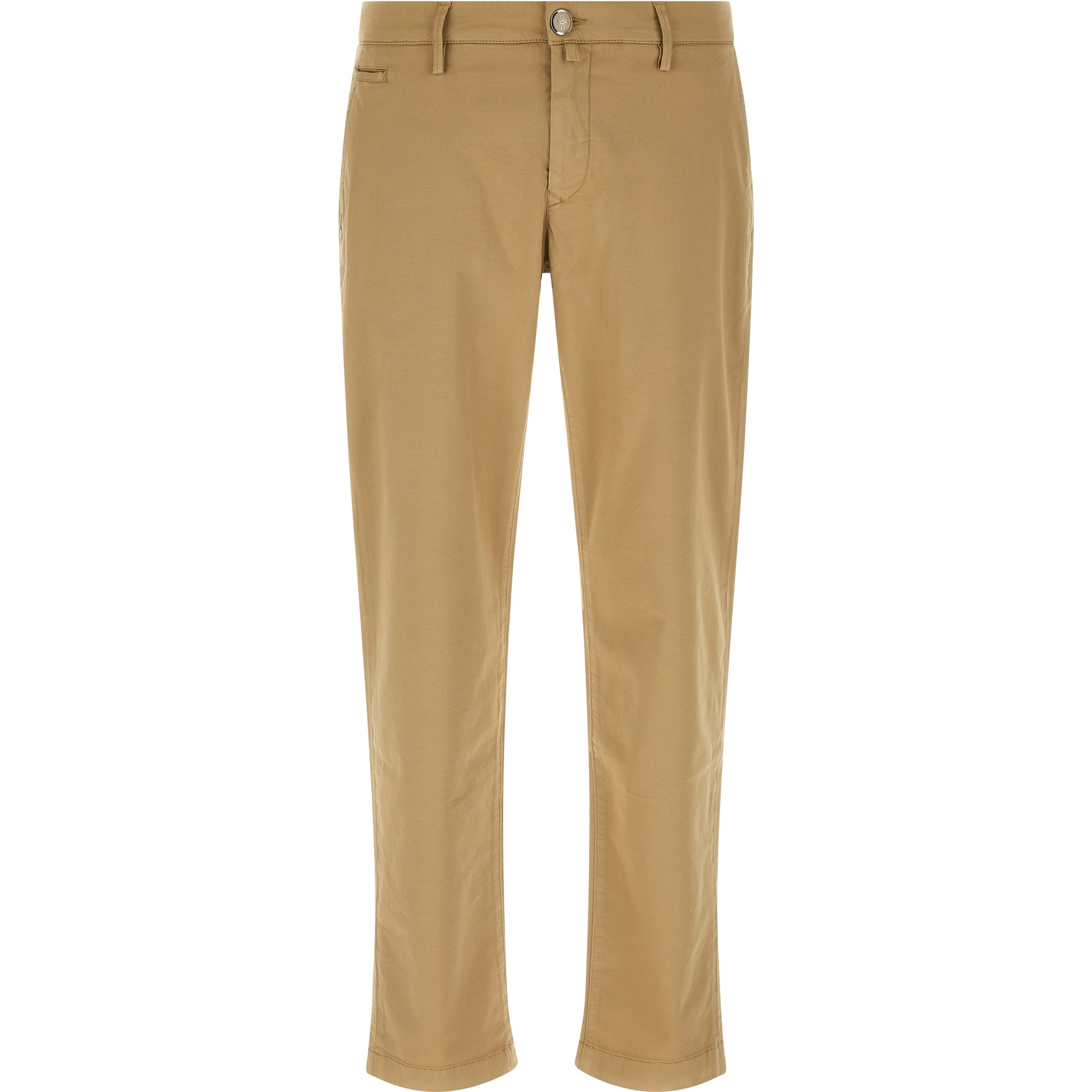 Beige Cotton Chino Pants