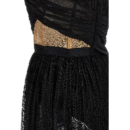 Black Viscose Long Dress