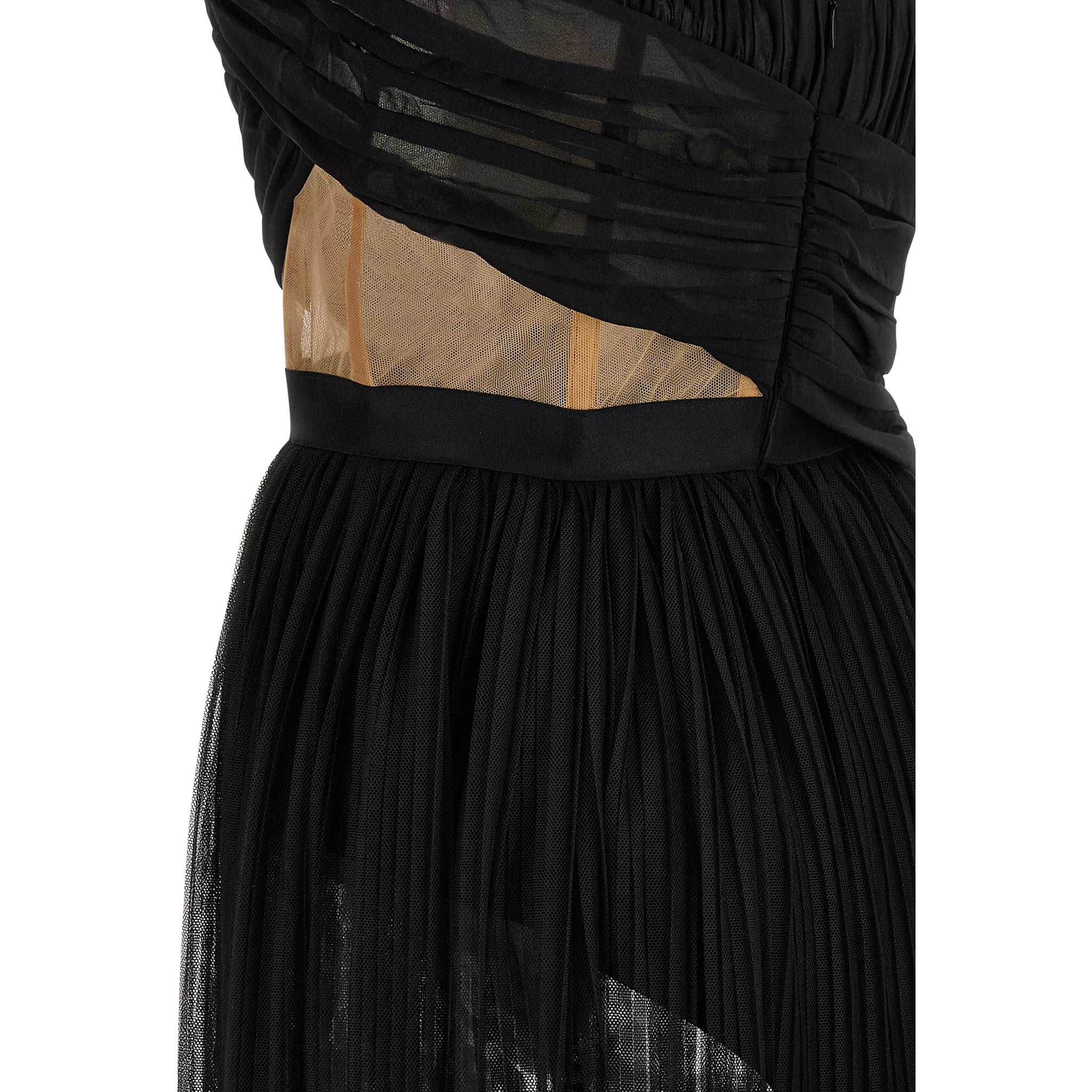 Black Viscose Long Dress
