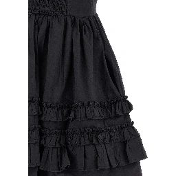 Black Cotton Short Dress