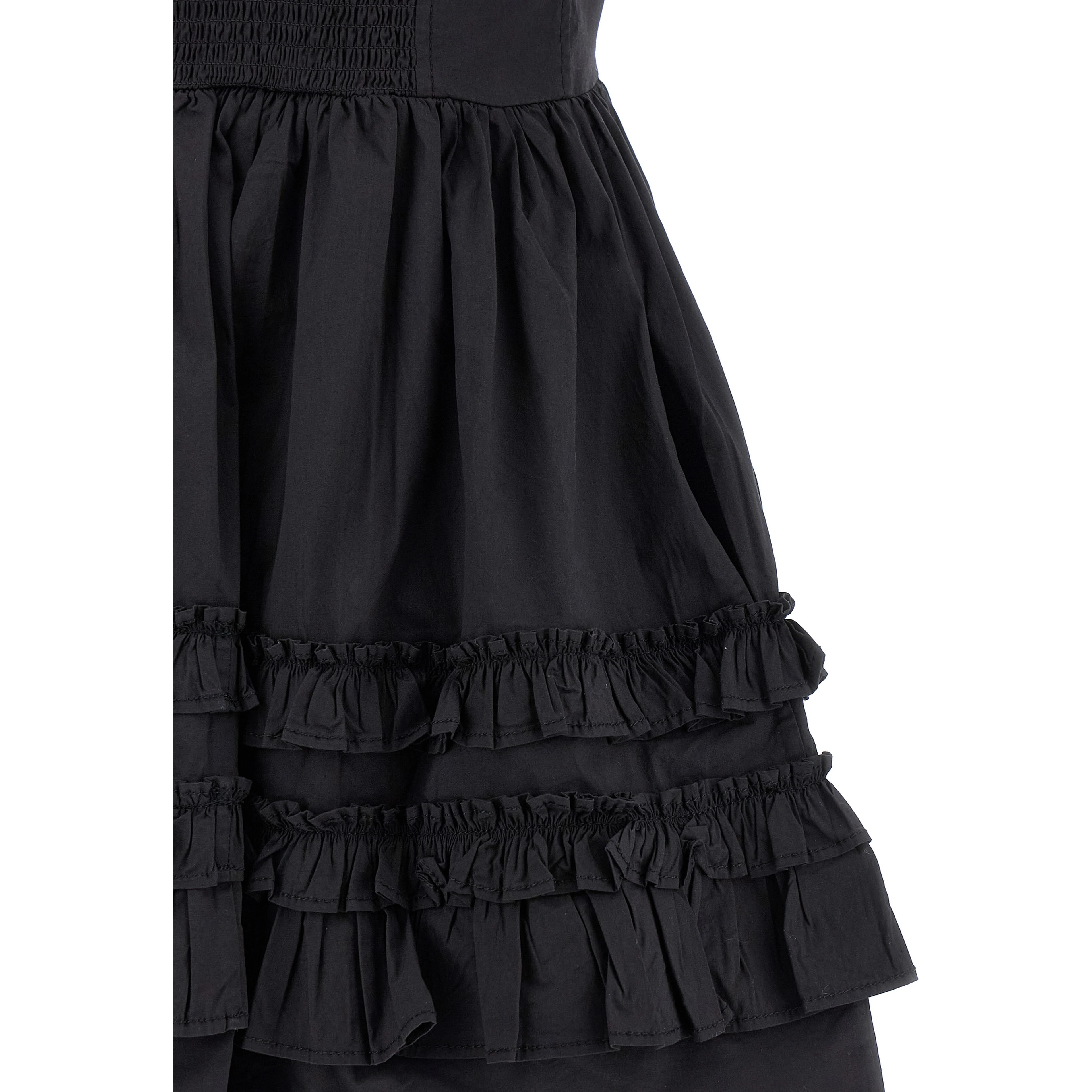 Black Cotton Short Dress