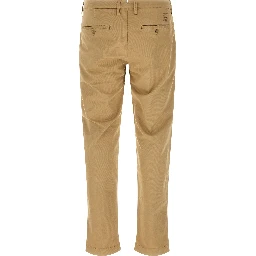 Beige Cotton Chino Pants