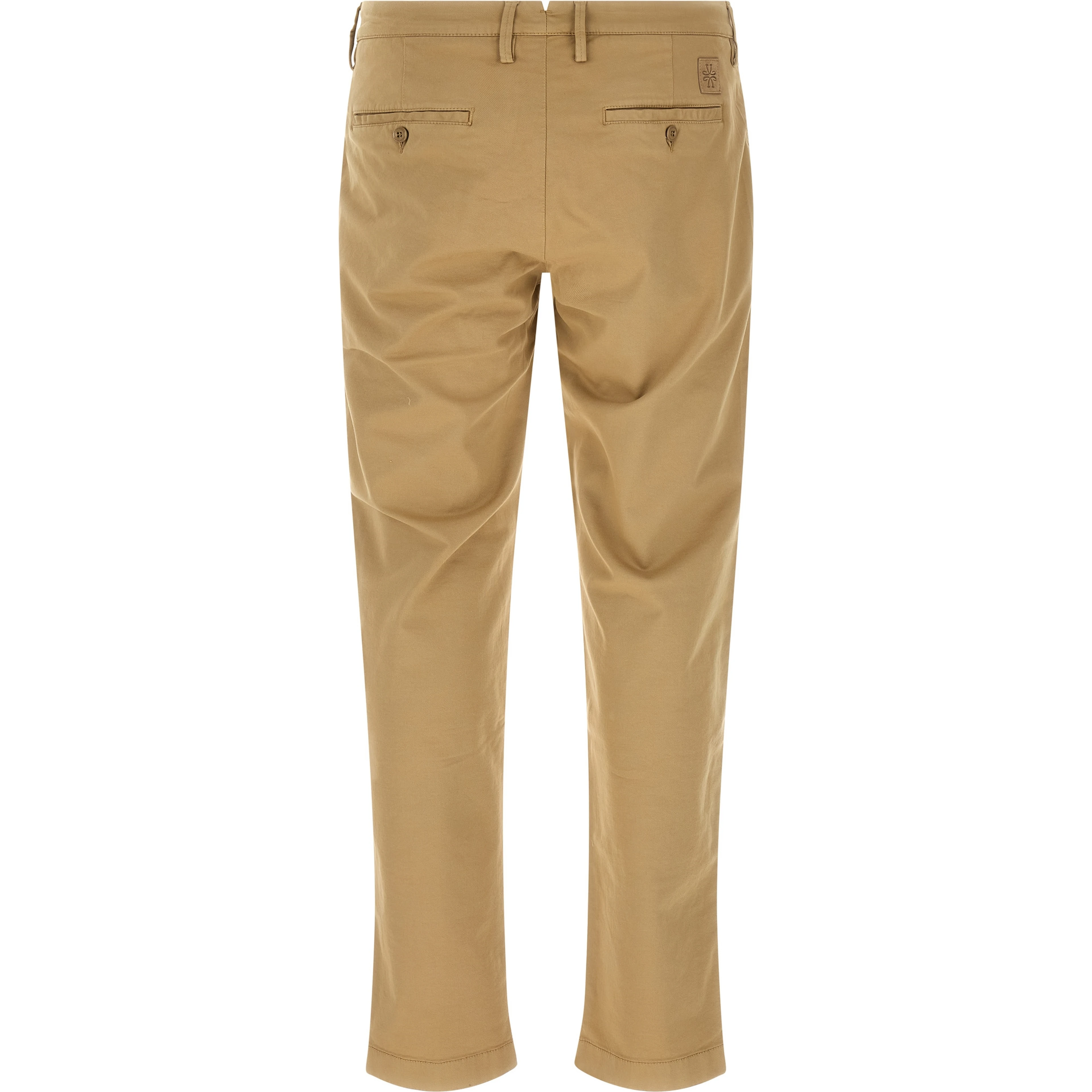 Beige Cotton Chino Pants
