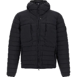 Blue Polyamide Full-Length Jacket
