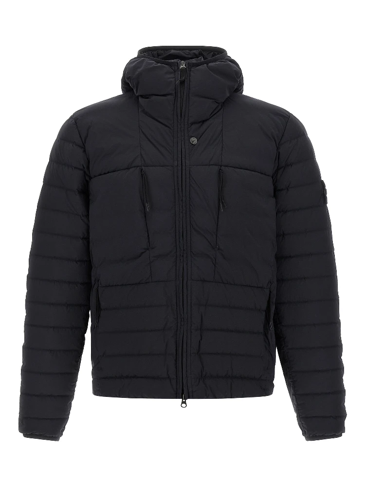 Blue Polyamide Full-Length Jacket