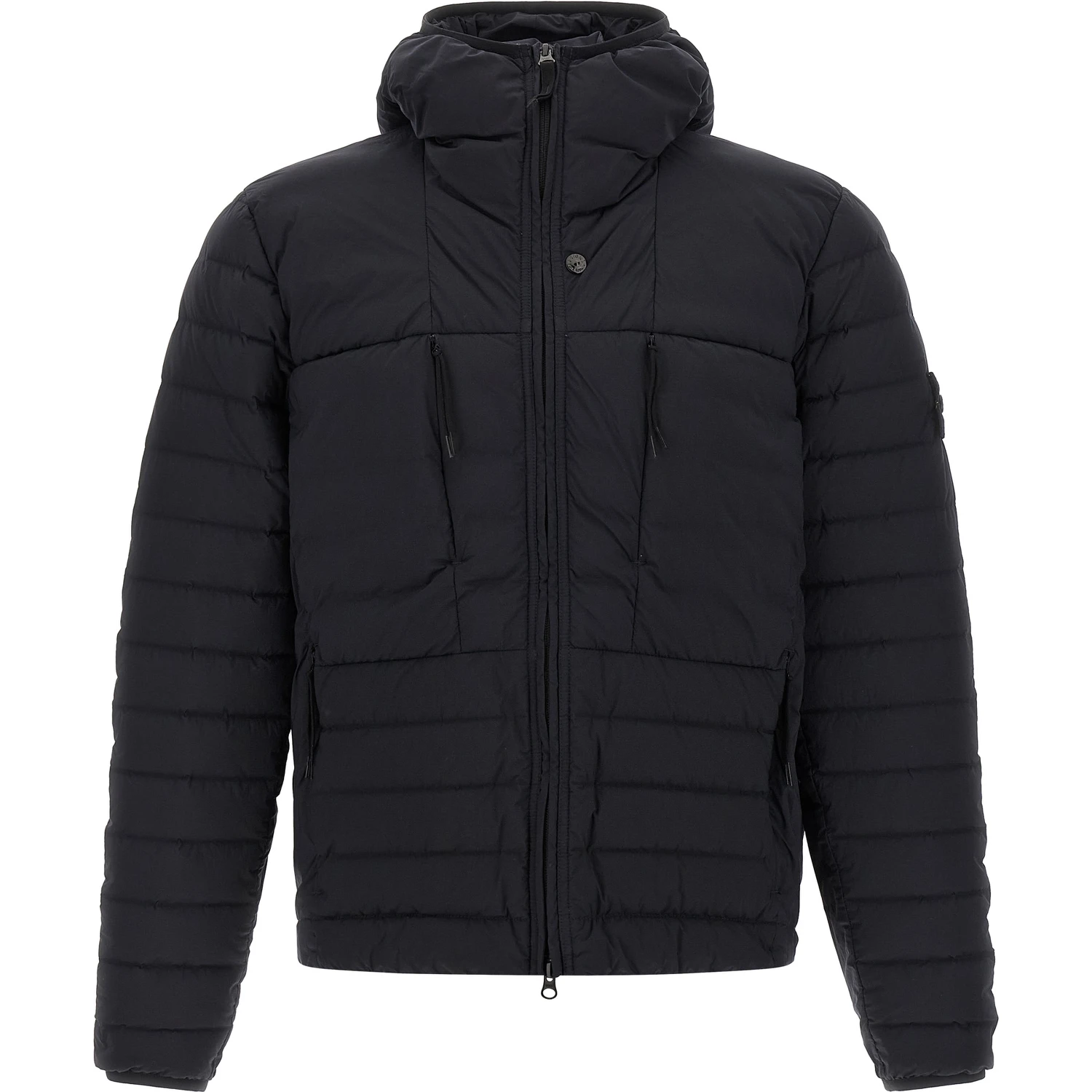 Blue Polyamide Full-Length Jacket