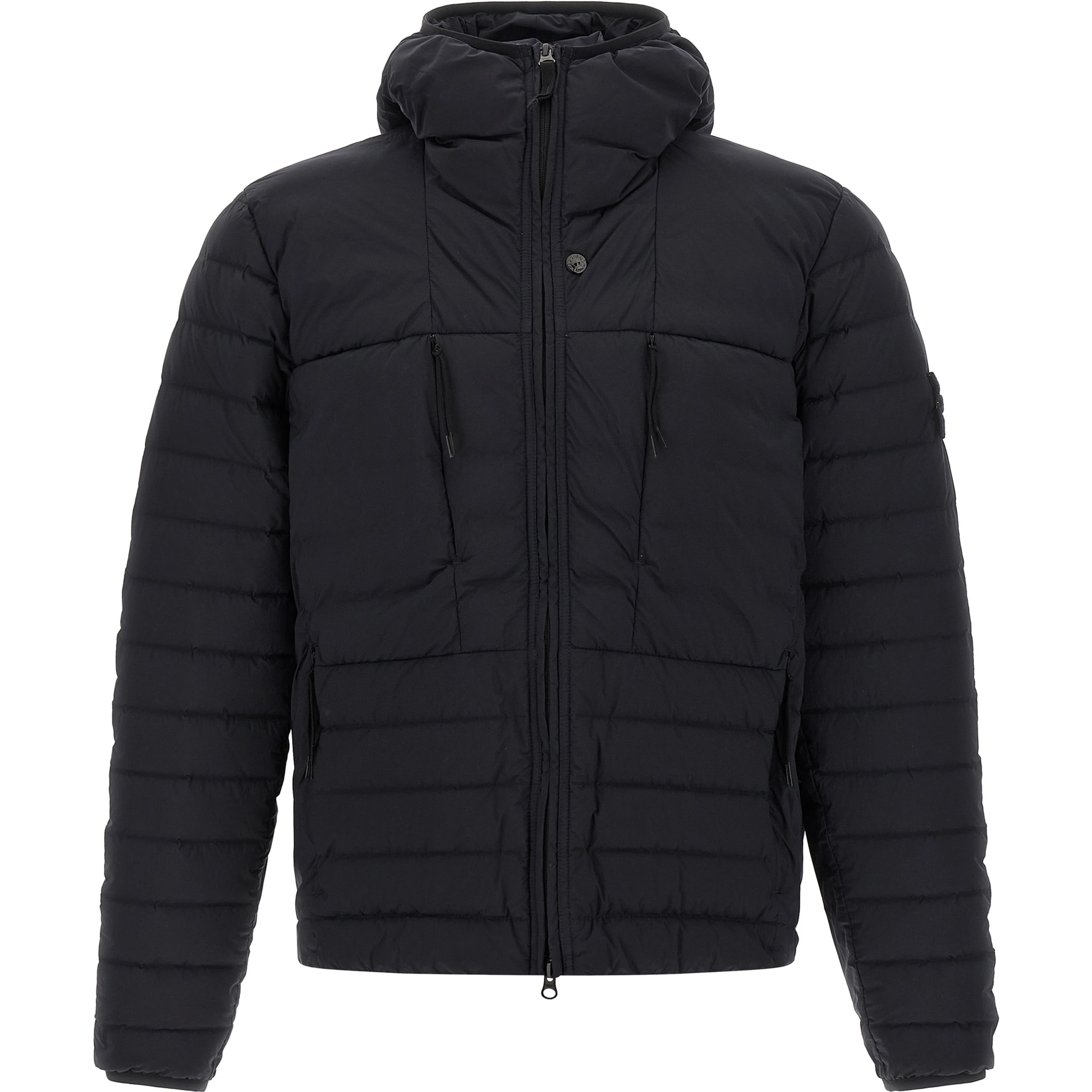 Blue Polyamide Full-Length Jacket