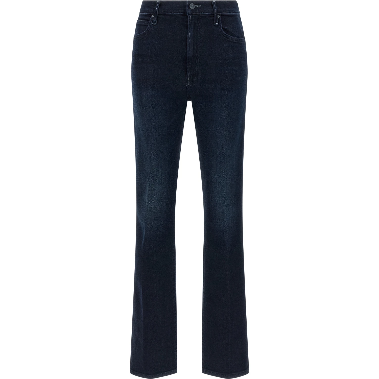 Blue Cotton Flared Jeans