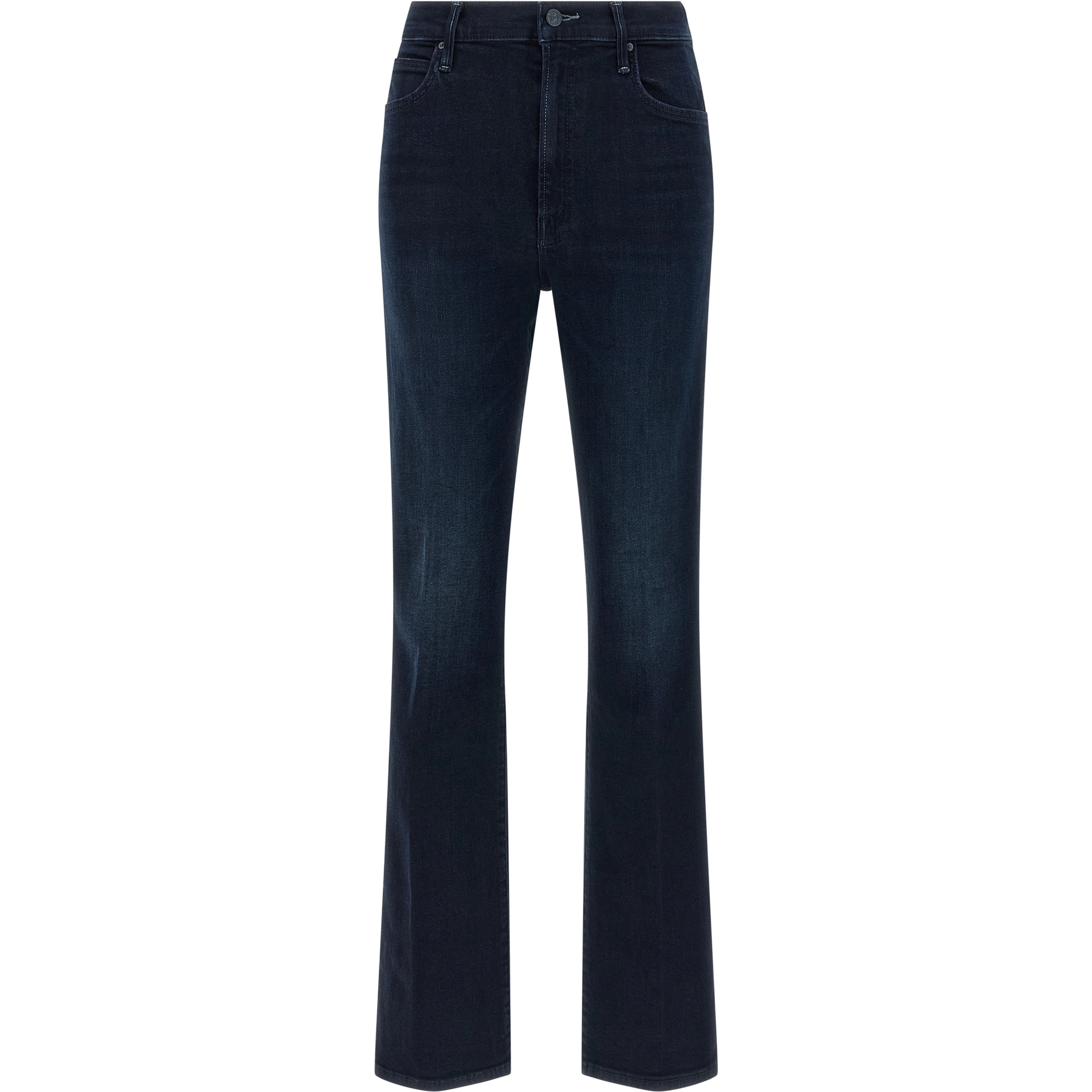 Blue Cotton Flared Jeans
