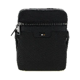 Black Polyester Crossbody Bag