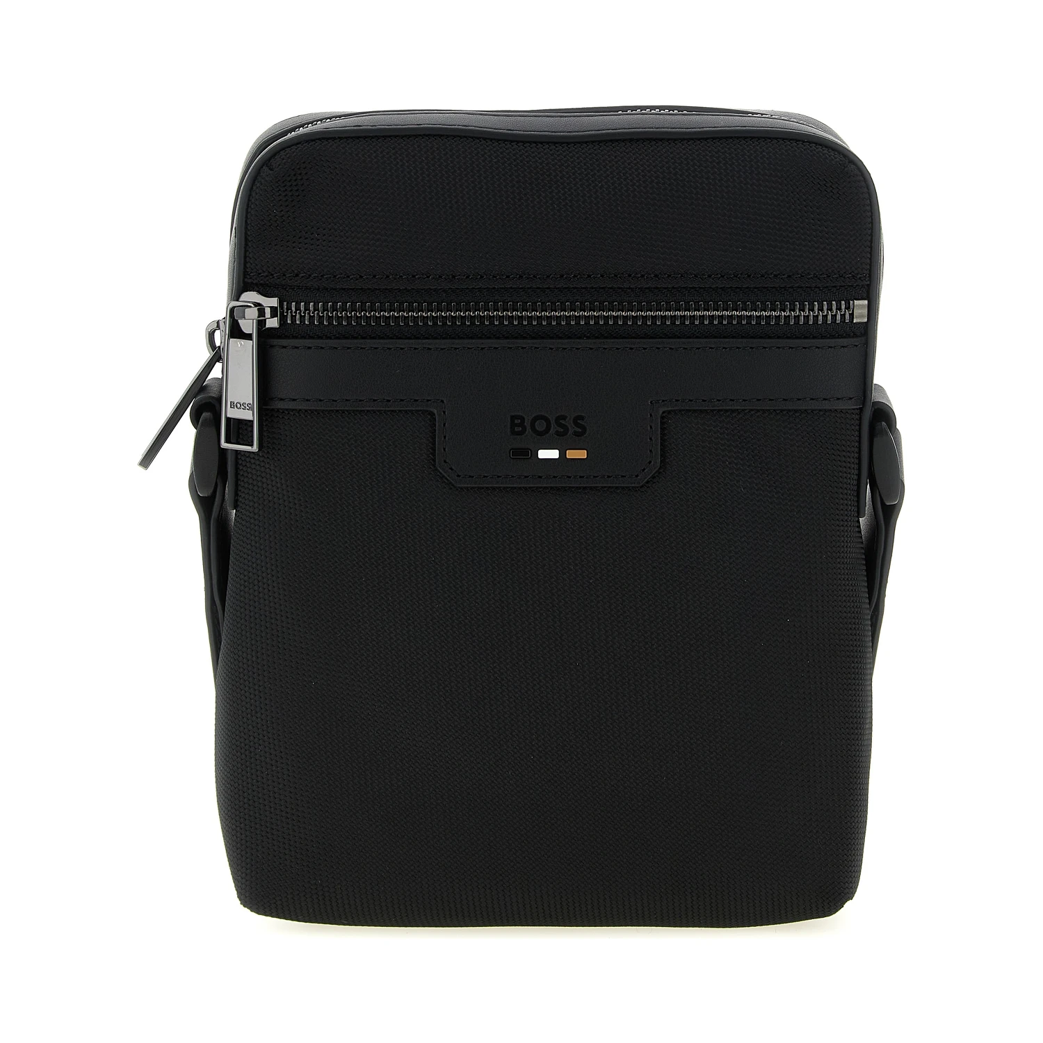 Black Polyester Crossbody Bag