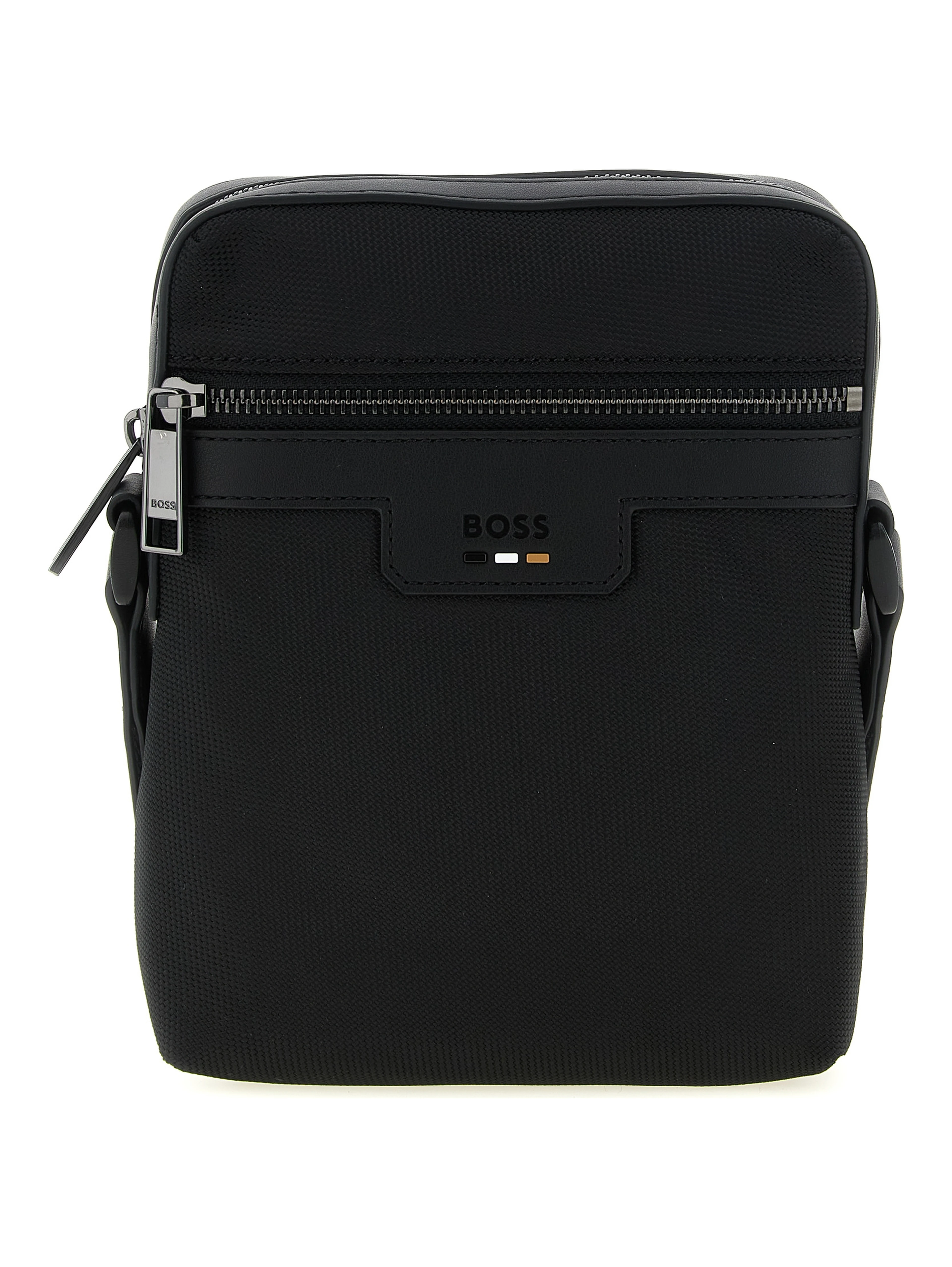Black Polyester Crossbody Bag