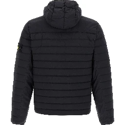 Blue Polyamide Full-Length Jacket