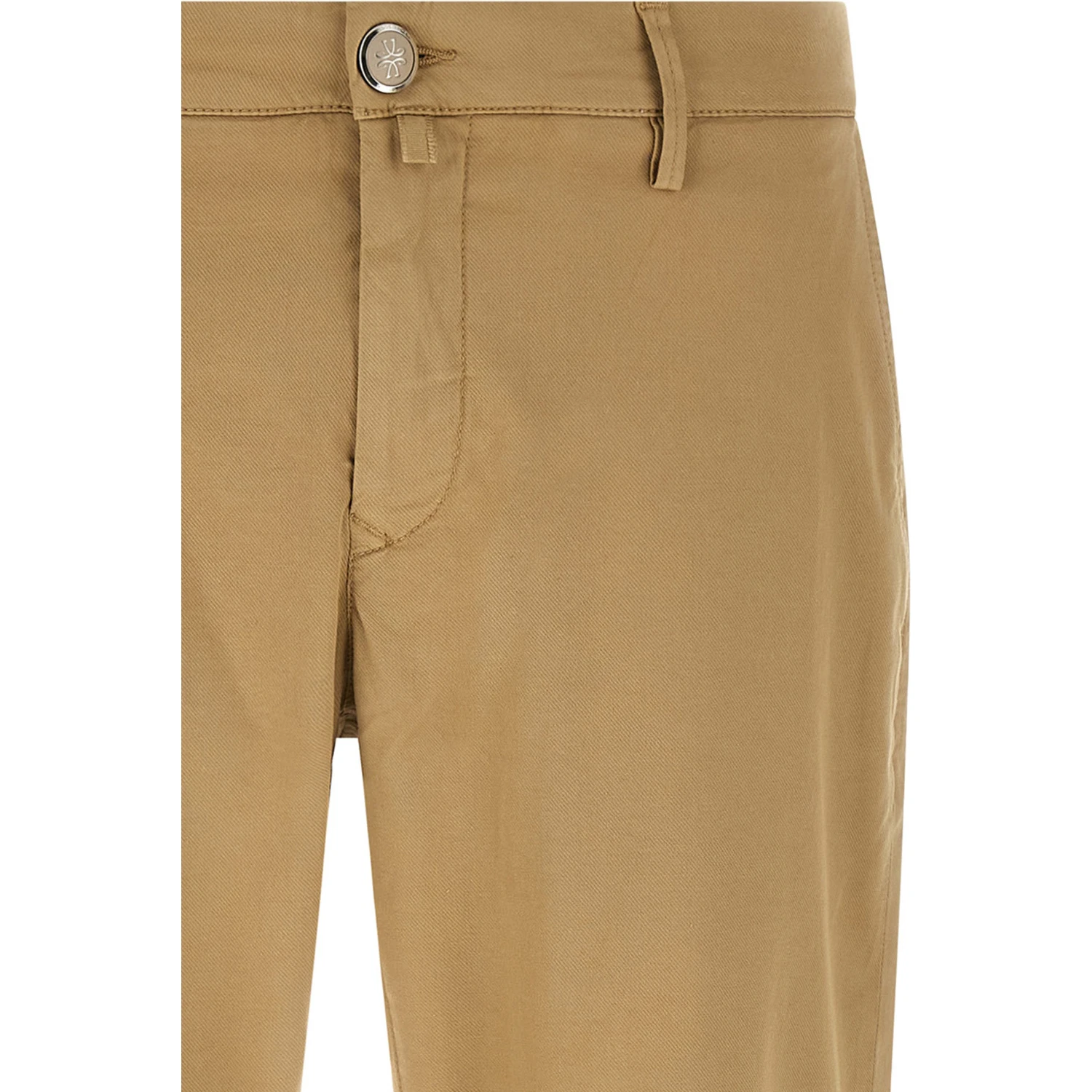 Beige Cotton Chino Pants