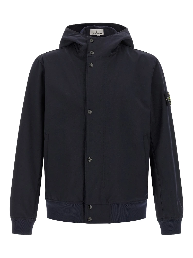 Blue Polyester Shell Jacket