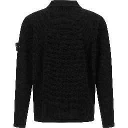 Black Cotton Polo Shirt