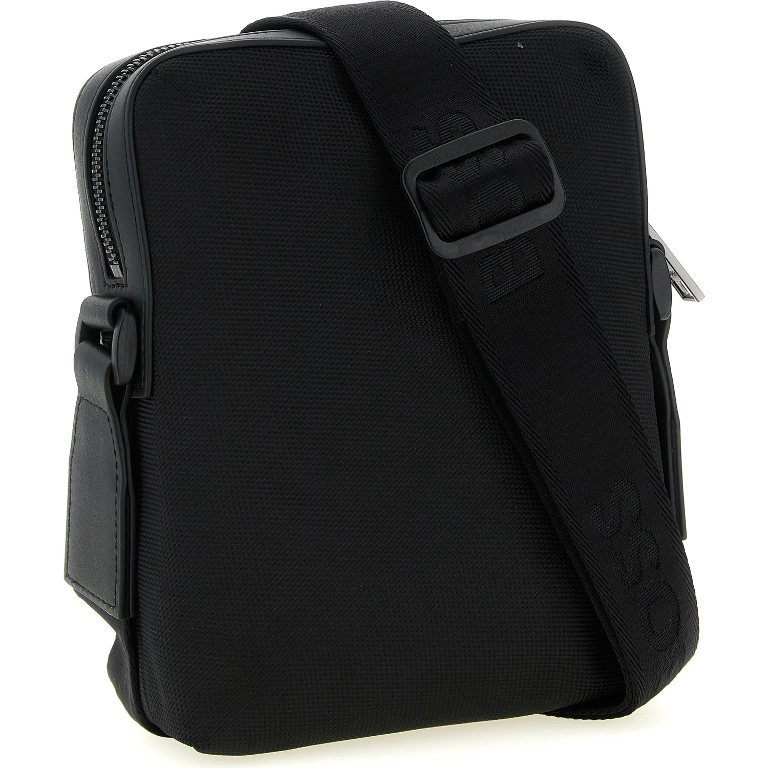 Black Polyester Crossbody Bag