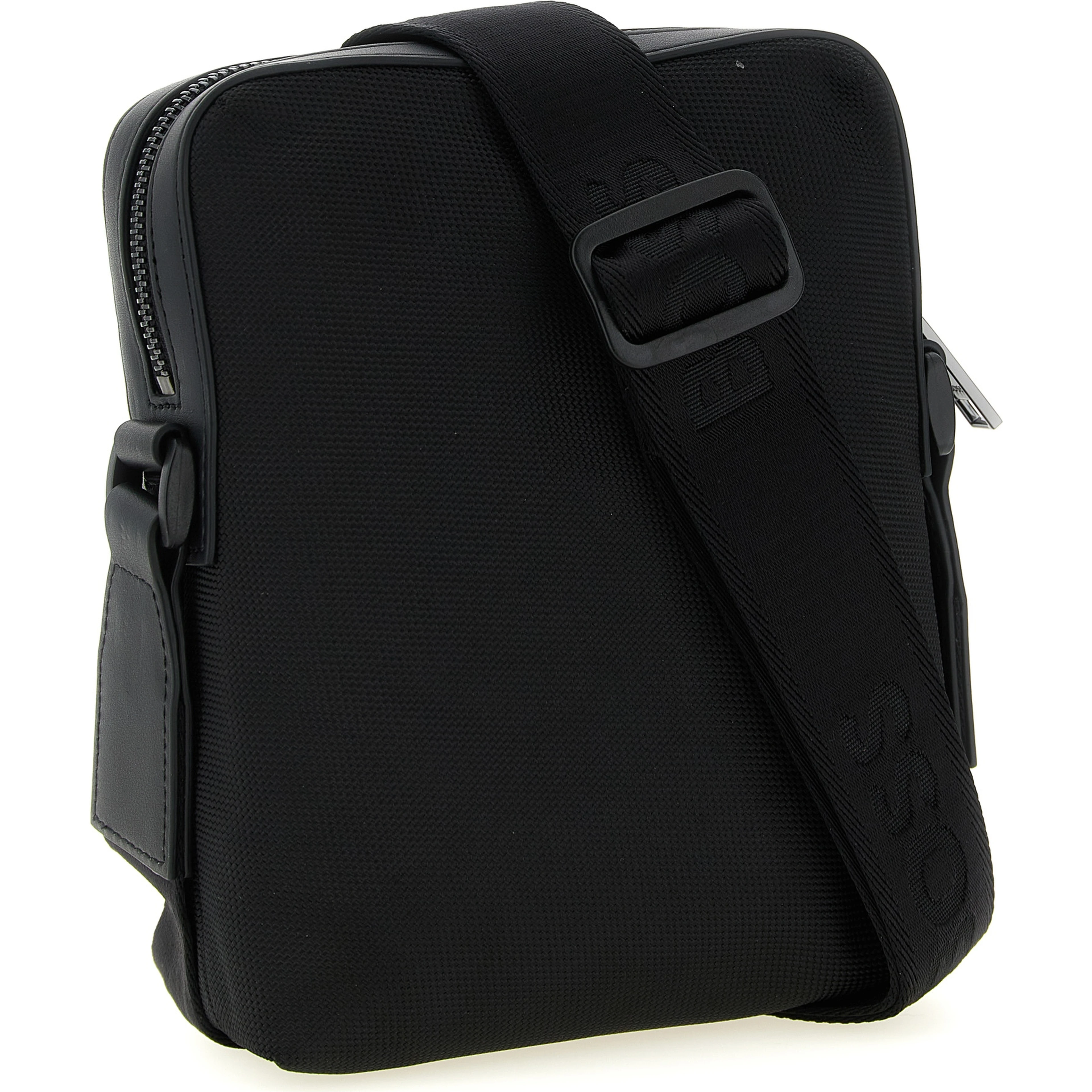 Black Polyester Crossbody Bag