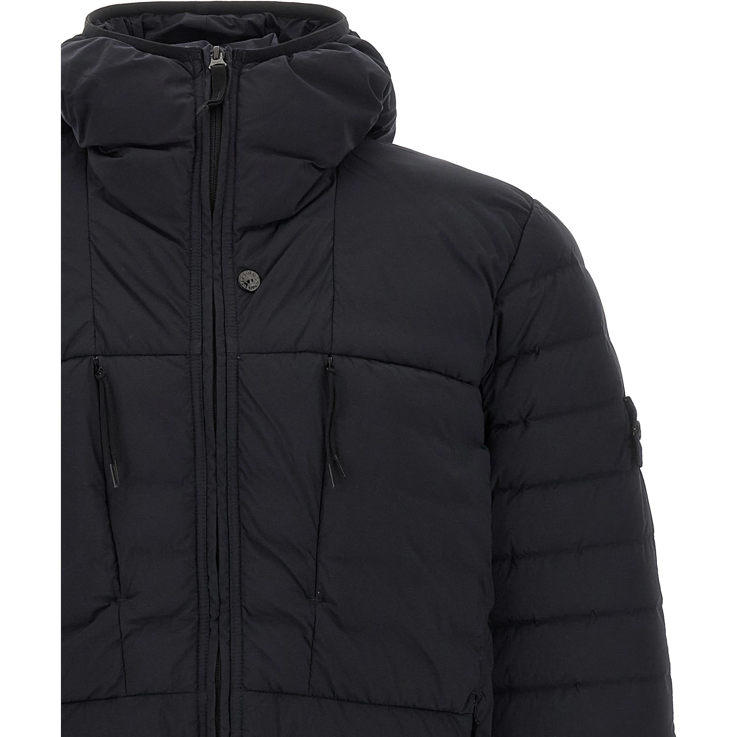 Blue Polyamide Full-Length Jacket