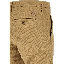 Beige Cotton Chino Pants