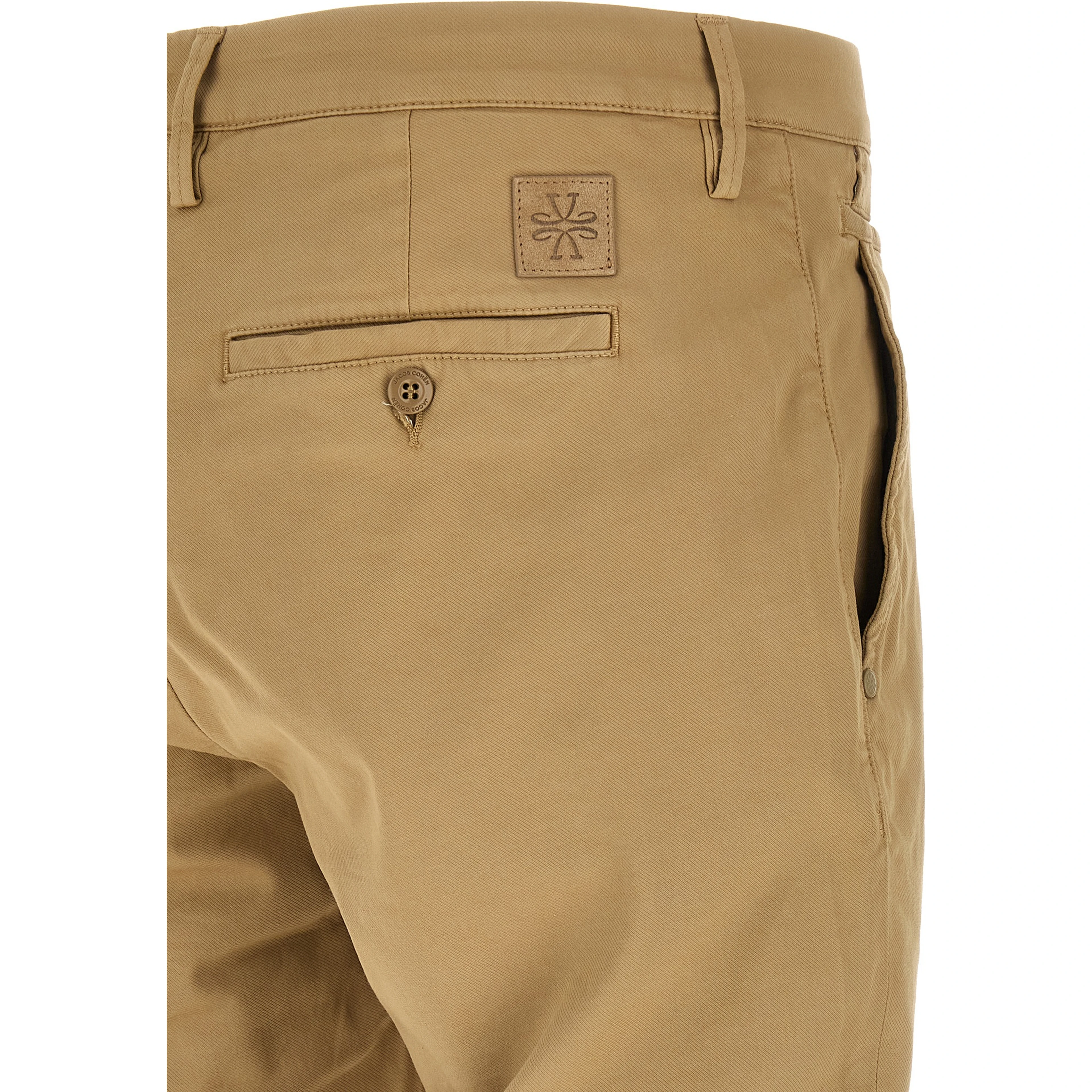 Beige Cotton Chino Pants