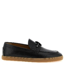 Black Calfskin Slip-On Loafers