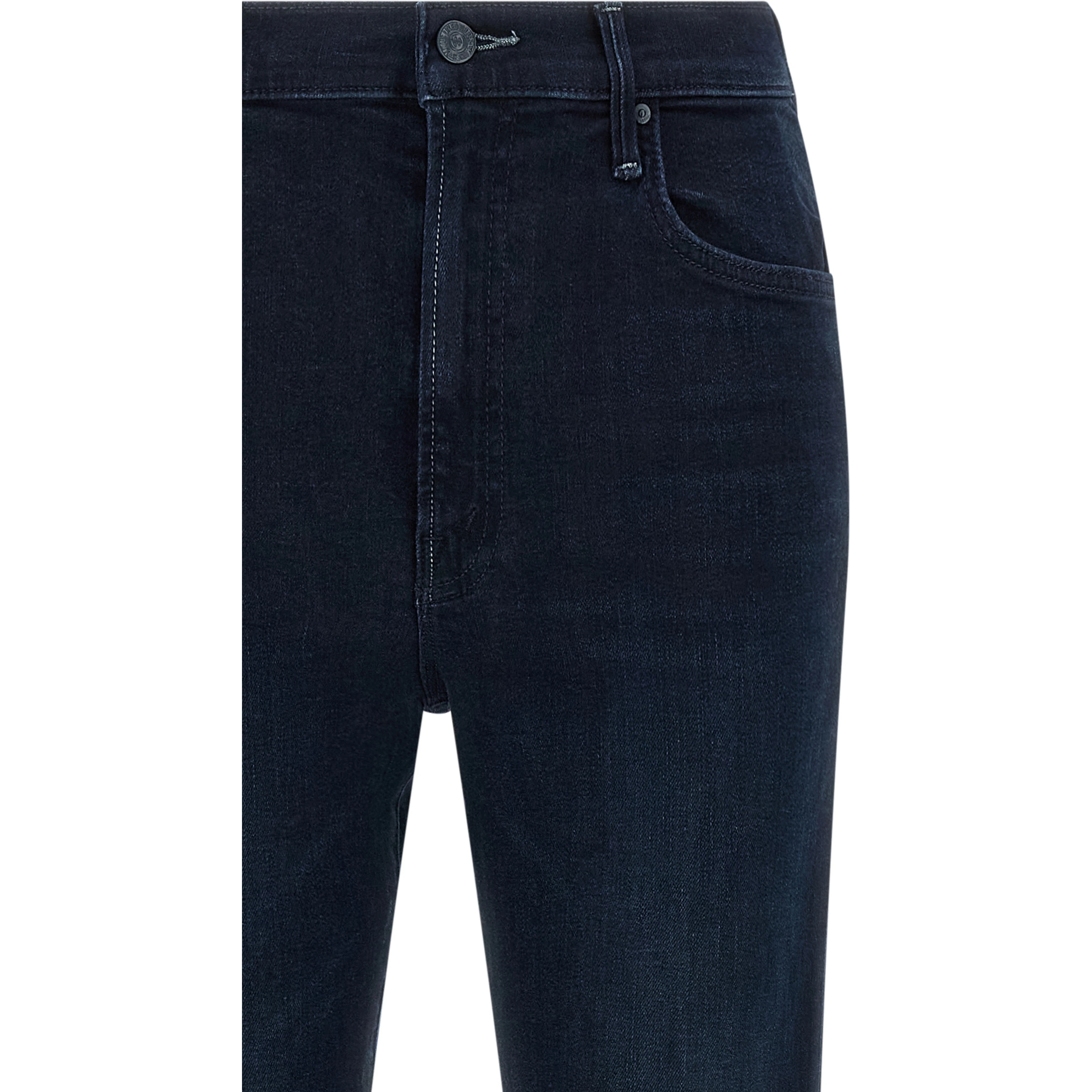 Blue Cotton Flared Jeans