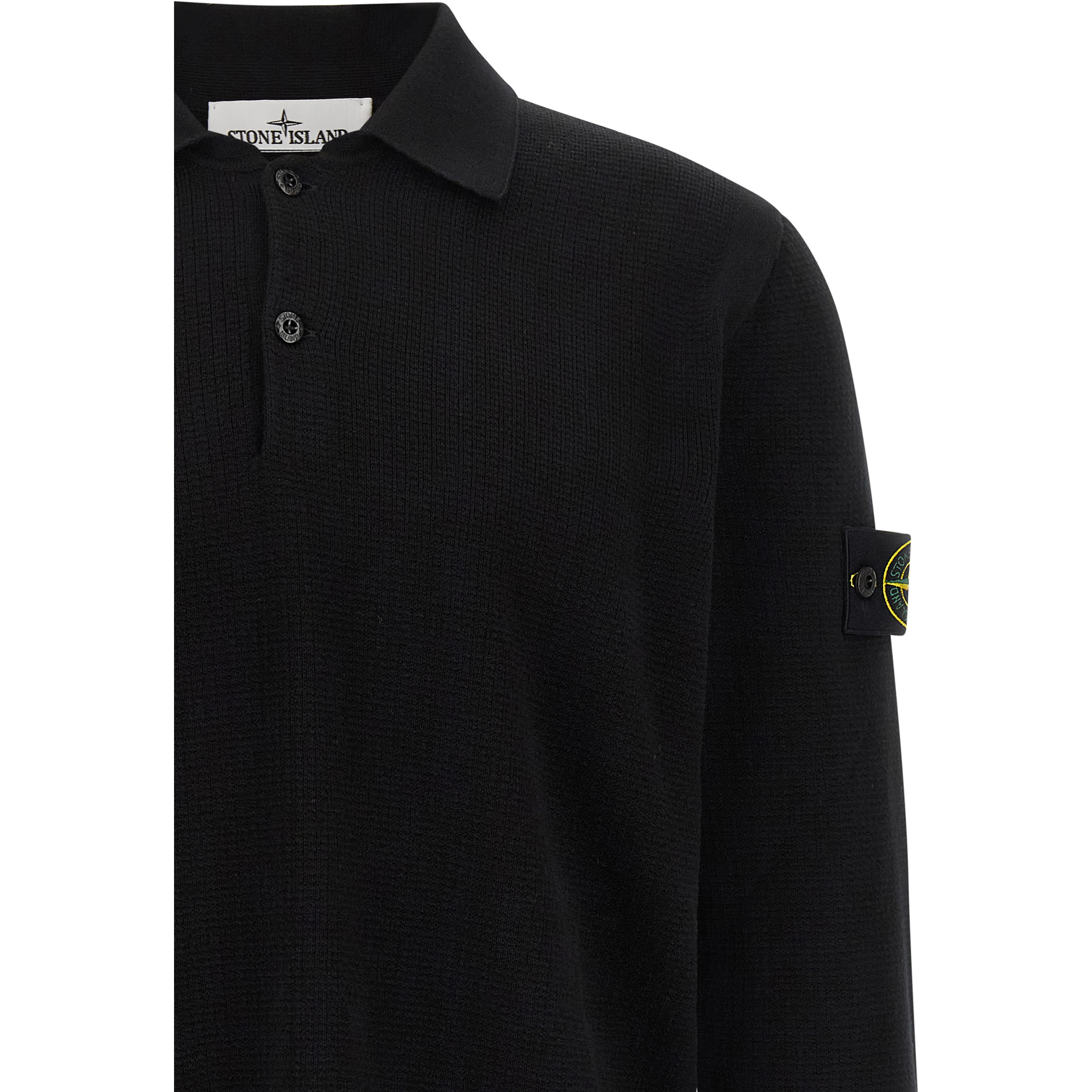 Black Cotton Polo Shirt