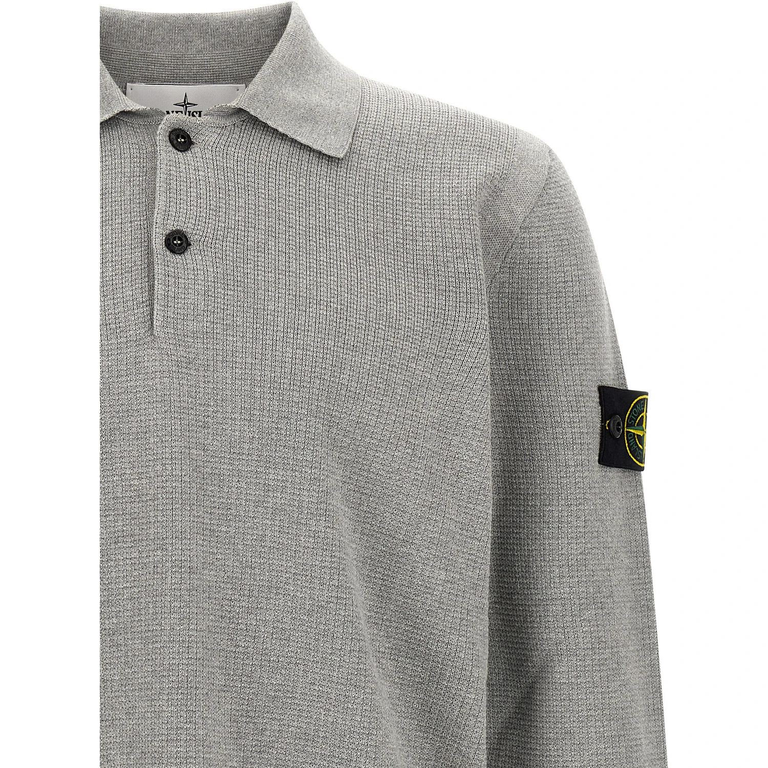 Gray Cotton Polo Shirt