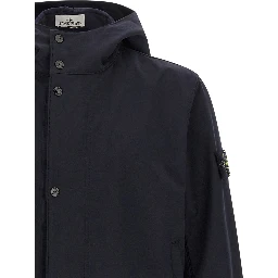 Blue Polyester Shell Jacket