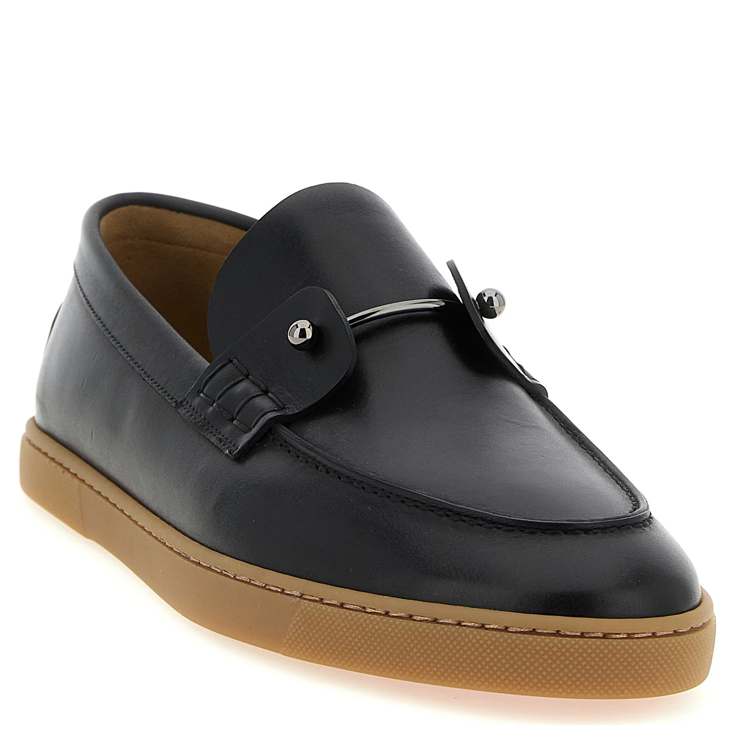 Black Calfskin Slip-On Loafers