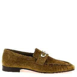 Brown Calfskin Slip-On Loafers