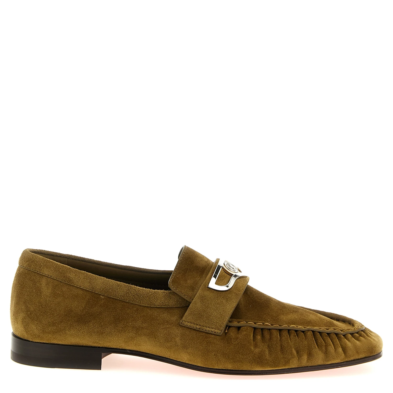 Brown Calfskin Slip-On Loafers