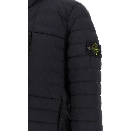 Blue Polyamide Full-Length Jacket