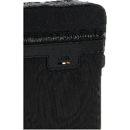 Black Polyester Crossbody Bag