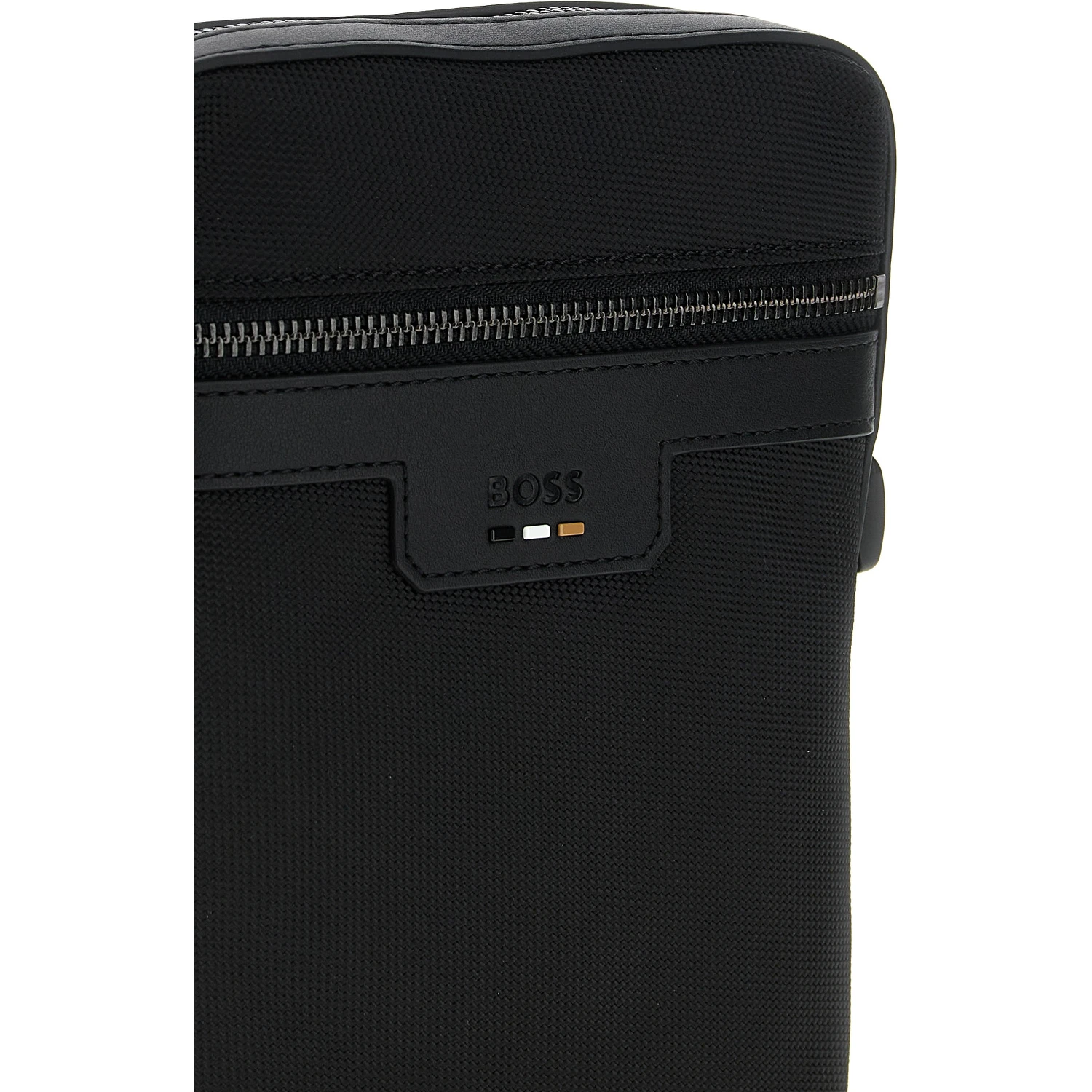 Black Polyester Crossbody Bag