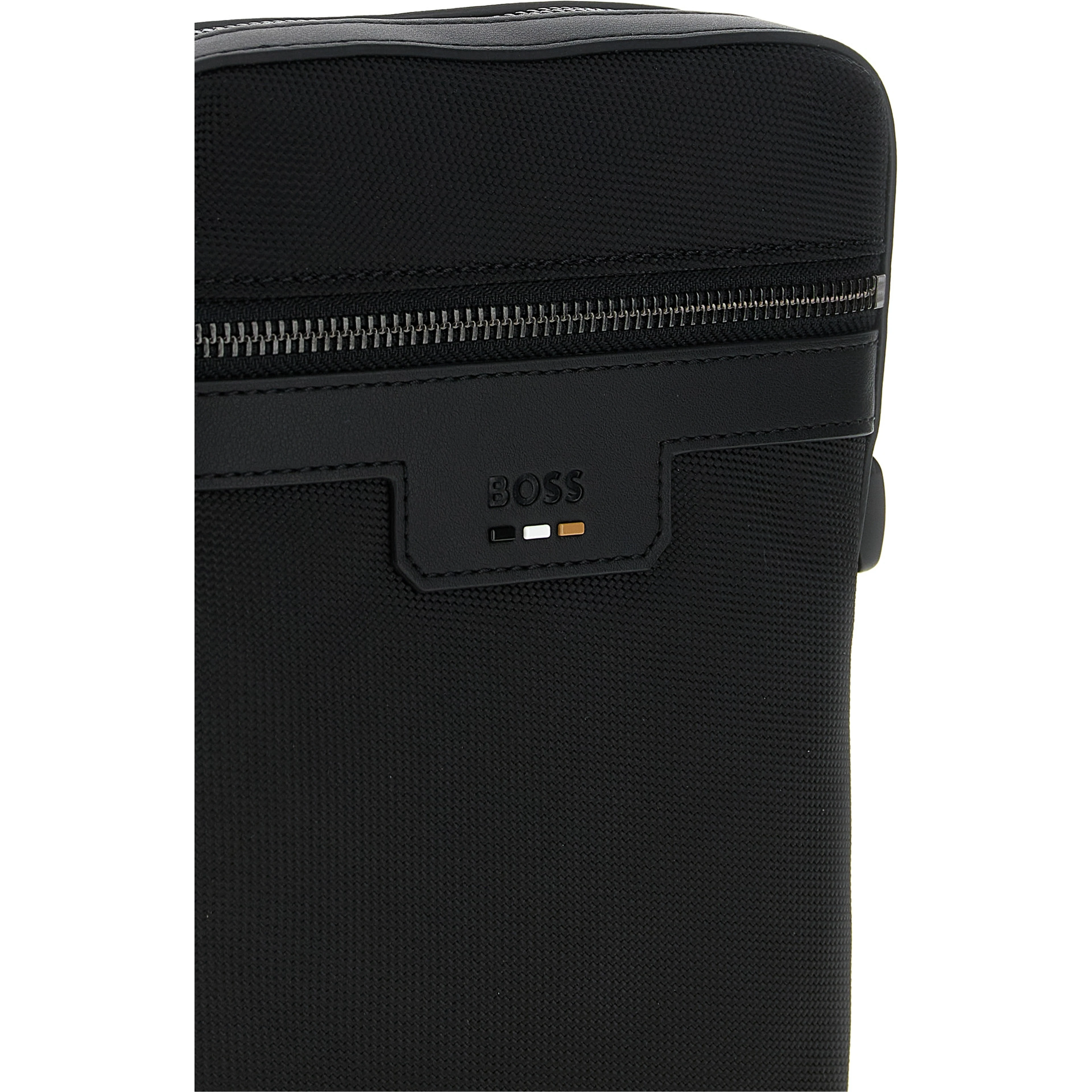 Black Polyester Crossbody Bag