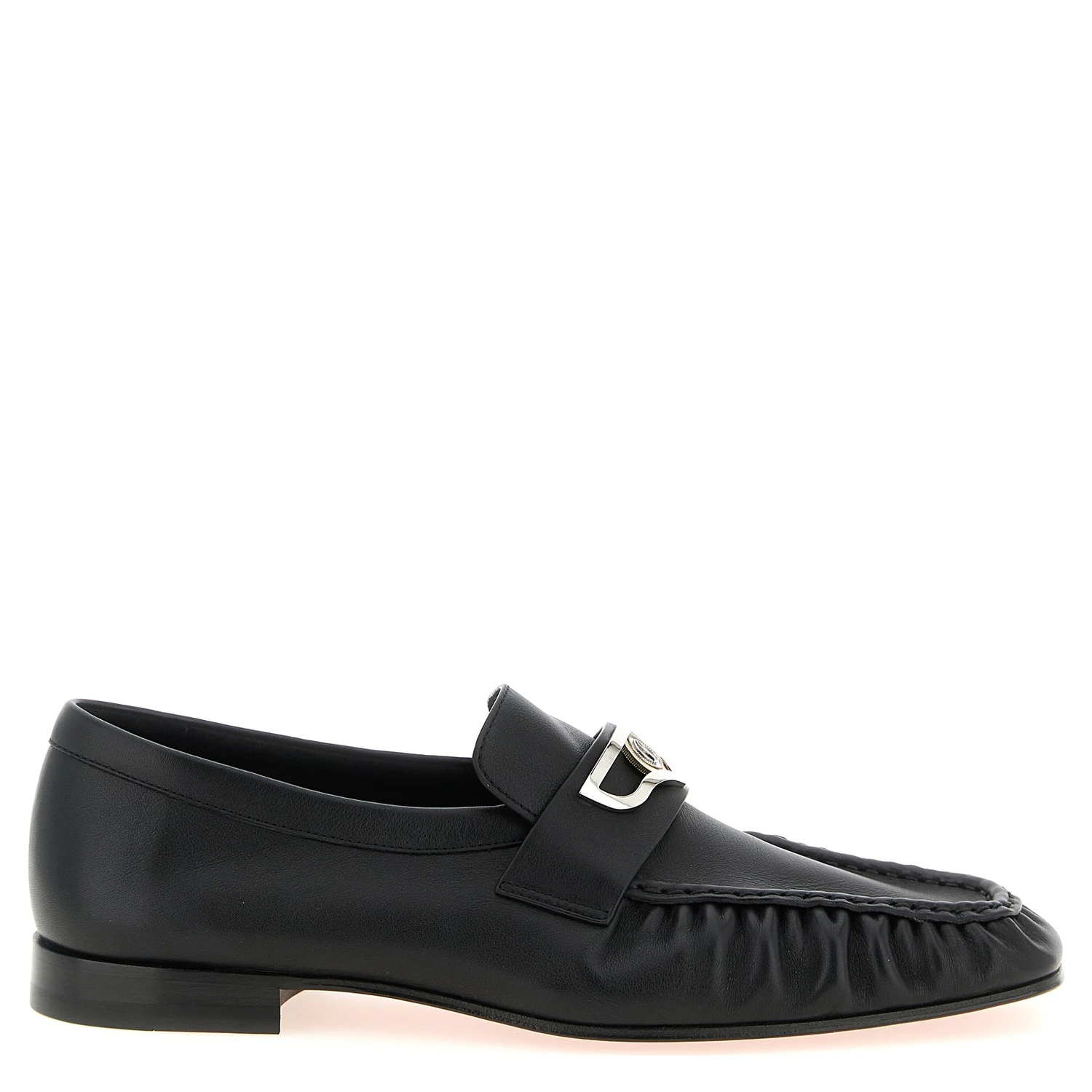 Black Calfskin Slip-On Loafers