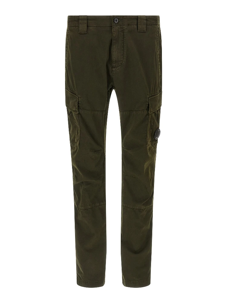 Bicolor Cotton Cargo Pants
