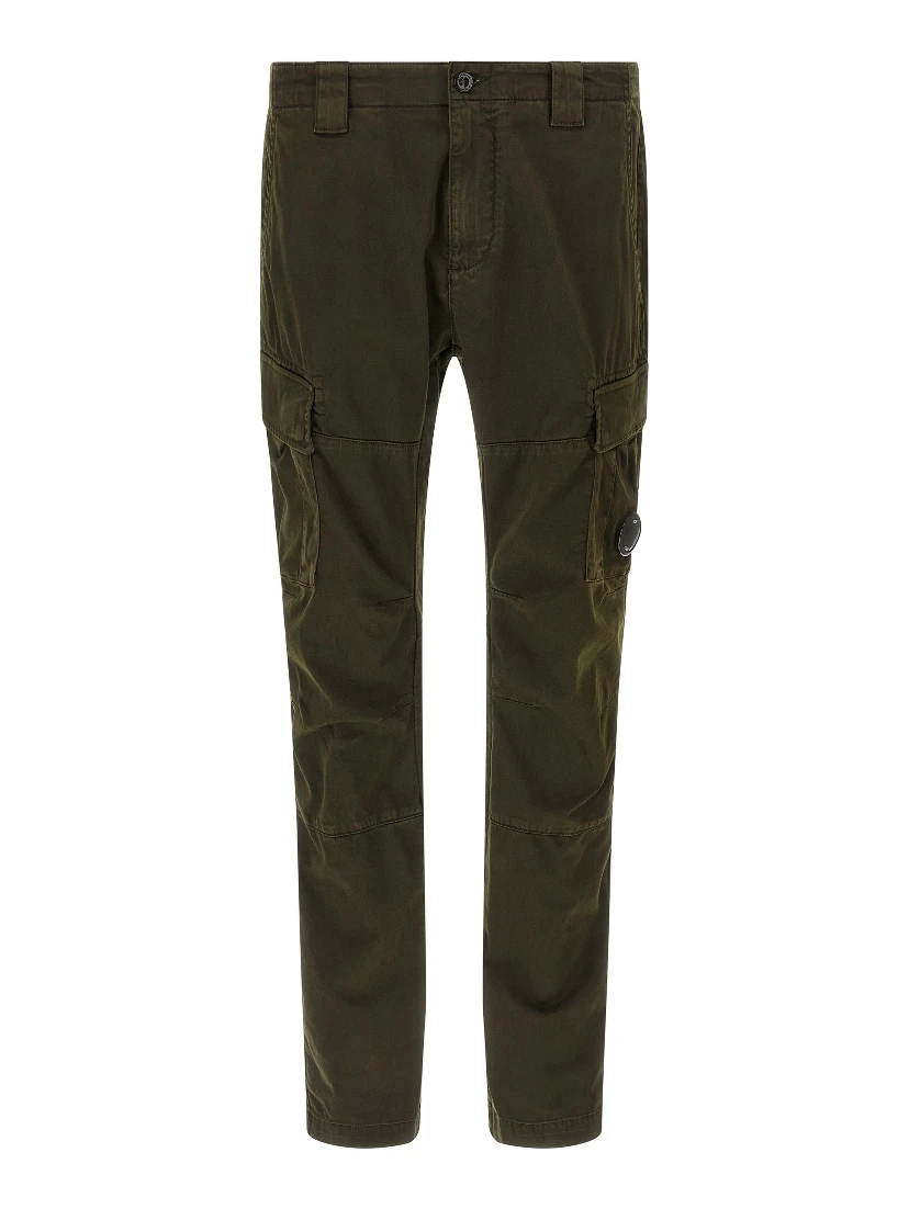 Bicolor Cotton Cargo Pants