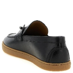 Black Calfskin Slip-On Loafers