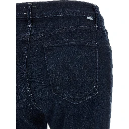 Blue Cotton Flared Jeans
