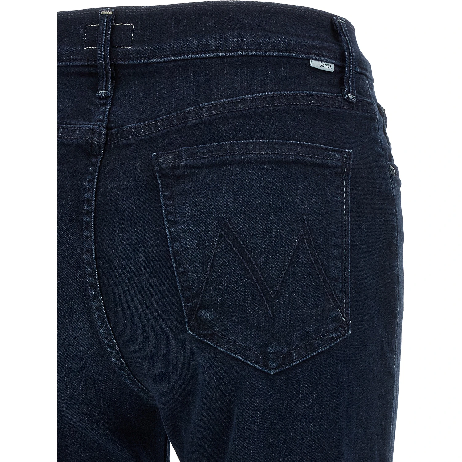 Blue Cotton Flared Jeans
