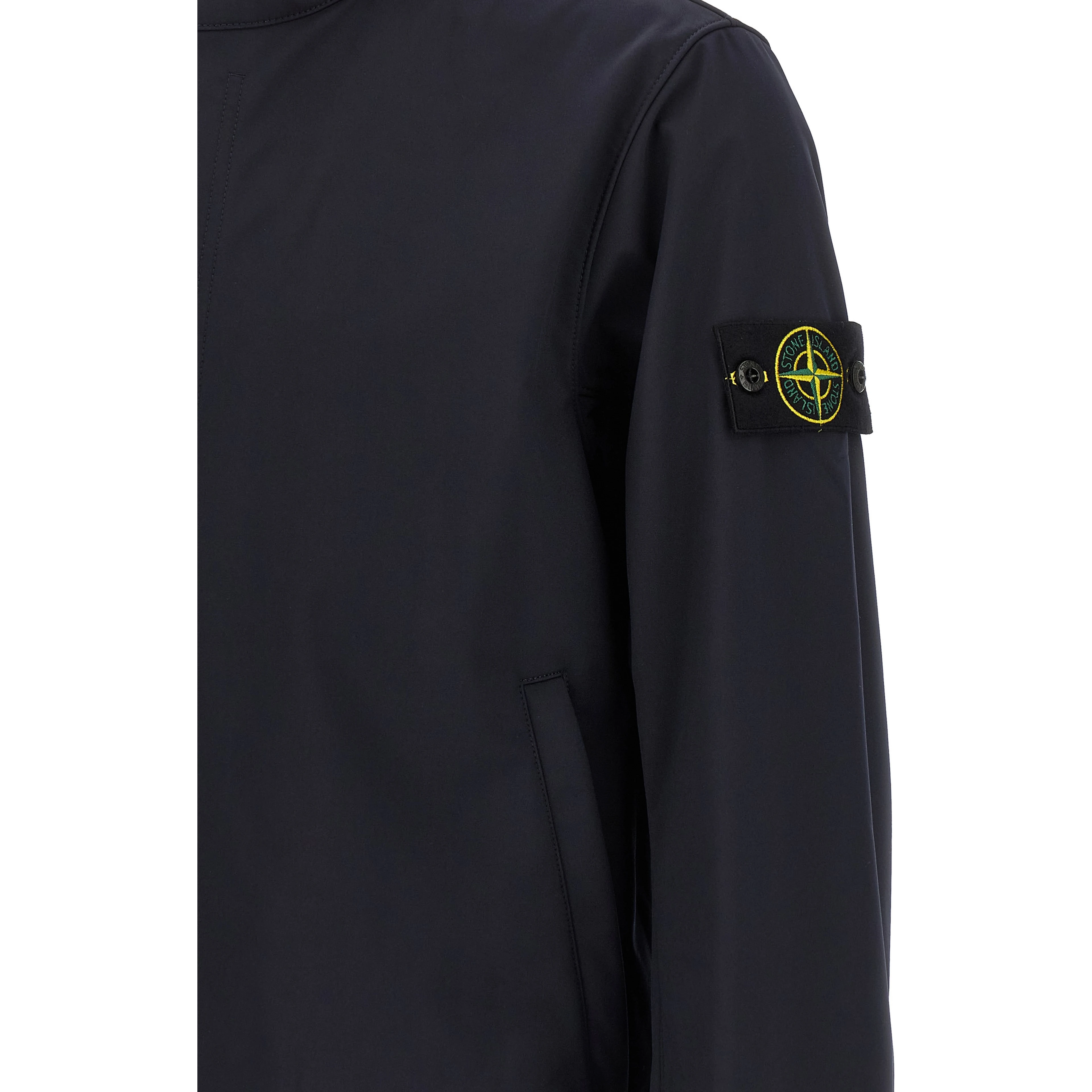 Blue Polyester Shell Jacket